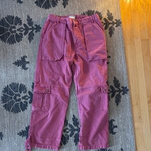Free People Women's Purple Cargo Pants